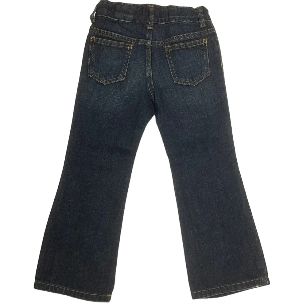 GYMBOREE Girls sz 4 Jeans Bootcut Adjustable Waist Pockets Denim Bows NWT